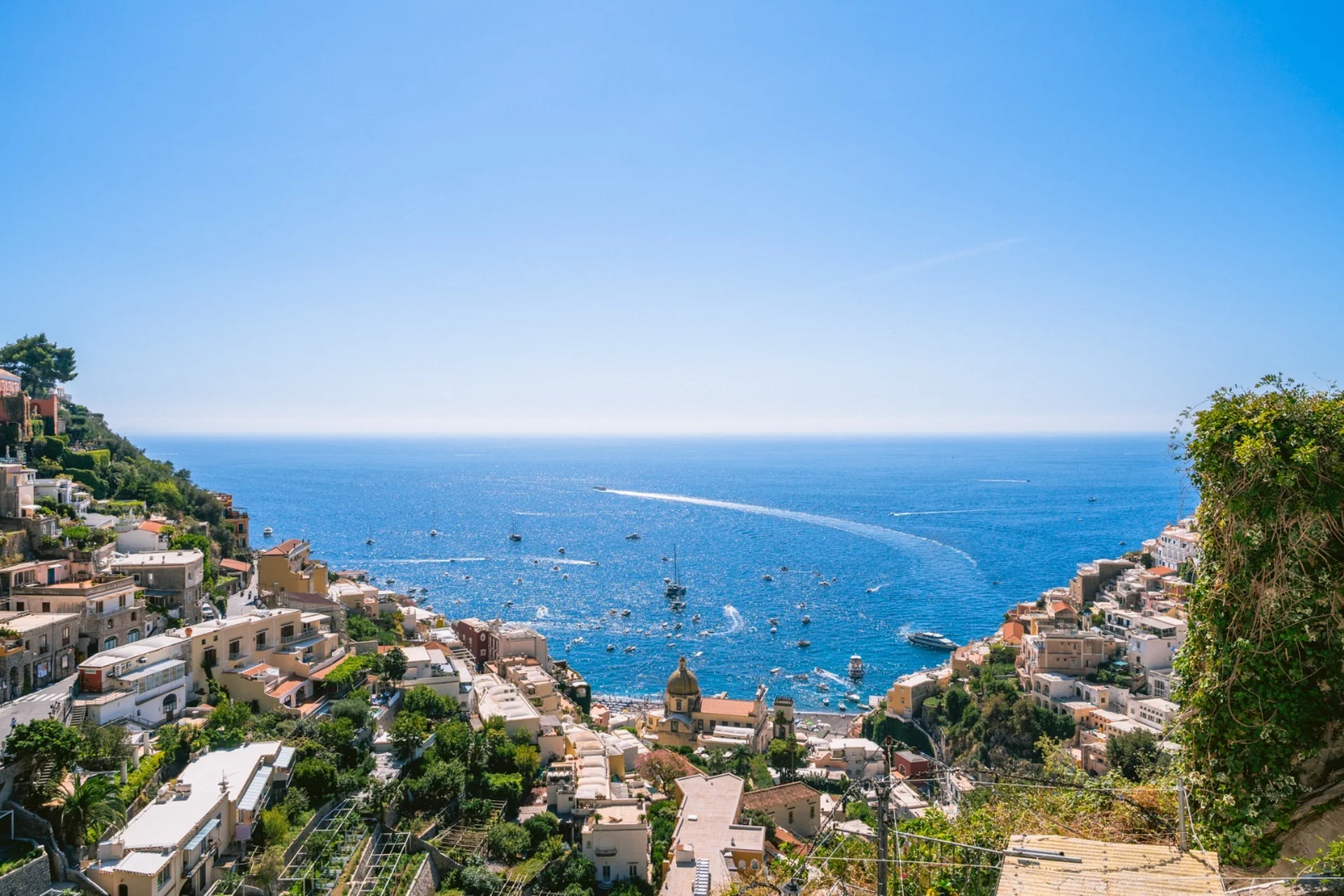 Vista panoramica di Positano dalla terrazza di Casa San Giacomo